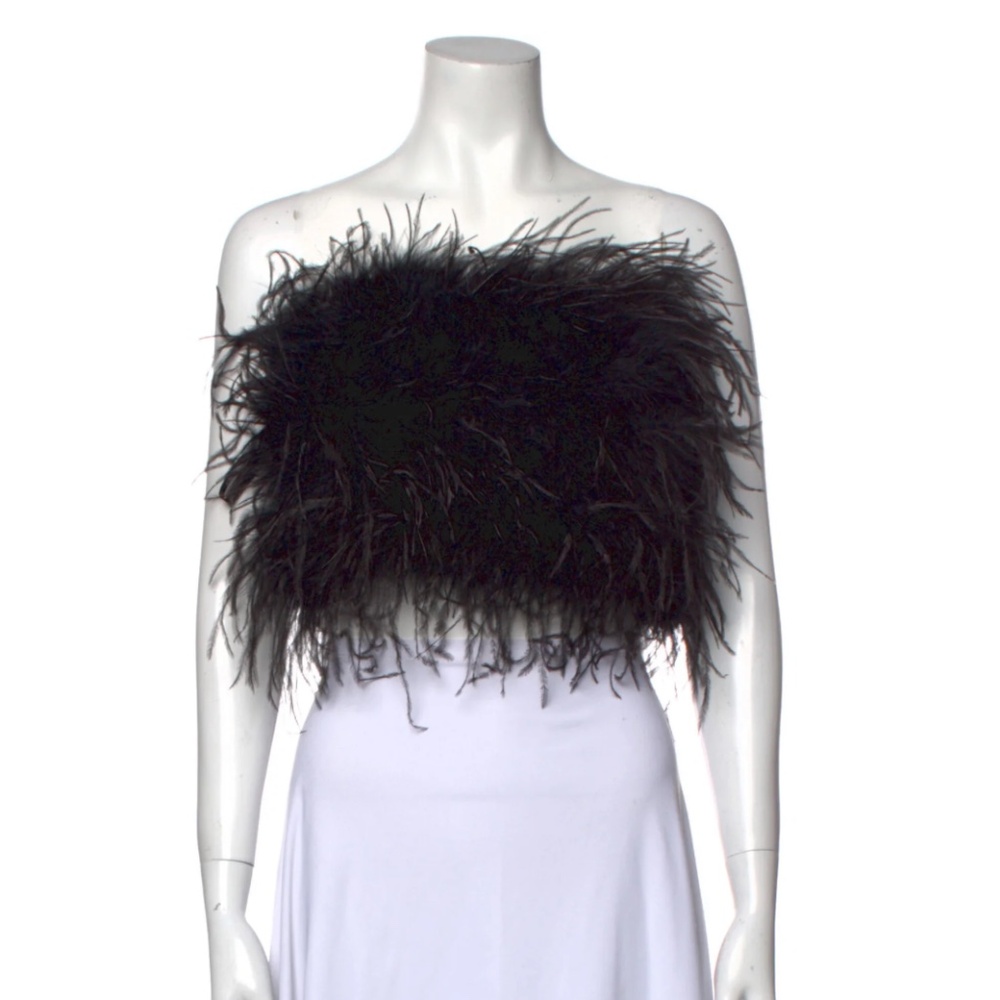 Lamarque Zaina Feather Crop Top